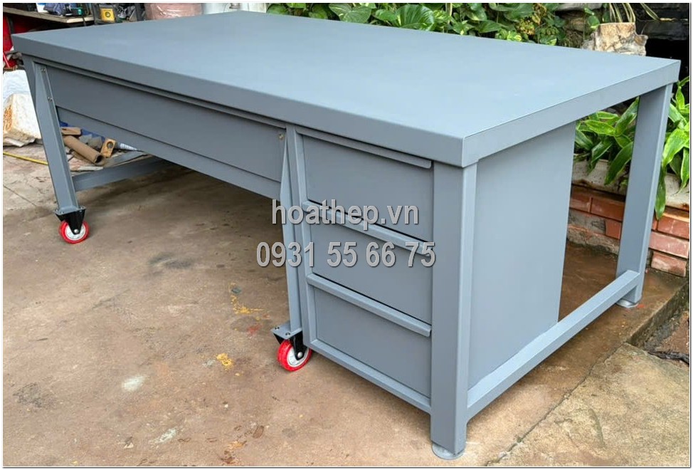 B&agrave;n thao t&aacute;c c&oacute; ngăn k&eacute;o đựng bộ khu&ocirc;n,  B&agrave;n thao t&aacute;c cơ kh&iacute; 2000x1000x750mm,  B&agrave;n l&agrave;m việc khu&ocirc;n mẫu chịu tải nặng