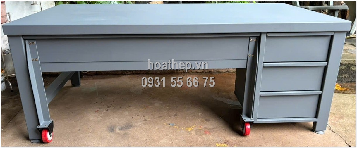 B&agrave;n thao t&aacute;c c&oacute; ngăn k&eacute;o đựng bộ khu&ocirc;n,  B&agrave;n thao t&aacute;c cơ kh&iacute; 2000x1000x750mm,  B&agrave;n l&agrave;m việc khu&ocirc;n mẫu chịu tải nặng